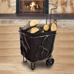 Метална количка за дърва с две колела - ПЛАМЪК