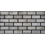 Декоративен UV панел FIX-COAT 2012-12 / 2 × 50 × 100 см - СИВИ ТУХЛИ с ЧЕРНА ФУГА