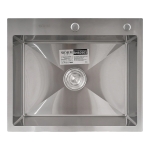 Кухненска мивка от неръждаема стомана с цвят Satin BÖHM BH6050S - SUS304 / 600 × 500 × 215 мм