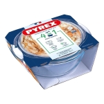 Термоустойчива тенджера с капак PYREX Multi Usage 4 в 1 кръг - 3 литра