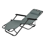 Сгъваем градински шезлонг / релакс стол - ТЪМНОСИВ