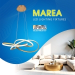 LED полилей MAREA със CCT смяна на цветната температура 3000-4000-6000К / 60 W / ЗЛАТО