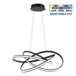 LED полилей MAREA със CCT смяна на цветната температура 3000-4000-6000К / 60 W / ЧЕРЕН