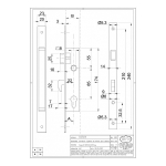 Основна брава за профилни врати с патрон и заключваща кука Intesa Intesa IBFM 2501 LOCK - 40 x 40 мм