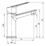Стоящ смесител за умивалник Forma Vita 10603 Калисто - месинг, керамичен механизъм