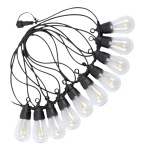LED соларно въже LIGHTEX ROBY с 10 лампи, 2700 K, 6,5 м