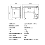 Преносим хладилник / фризер – 12V/24V DC и 100–240V AC - 43.6 л