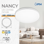 LED плафон VIVALUX Nancy с регулиране на мощността и 3CCT switch - Ø 30 см