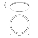 LED плафон VIVALUX Nancy с регулиране на мощността и 3CCT switch - Ø 30 см