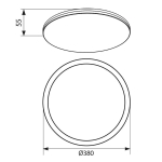 LED плафон VIVALUX Nancy с регулиране на мощността и 3CCT switch - Ø 38 см