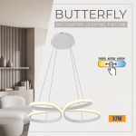 LED полилей Vivalux BUTTERFLY-P със CCT смяна на цветната температура - 37 W / БЯЛ