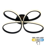 LED плафон Vivalux BUTTERFLY-C със CCT смяна на цветната температура - 37 W / ЧЕРЕН