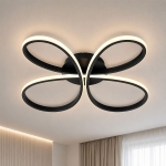 LED плафон Vivalux BUTTERFLY-C със CCT смяна на цветната температура - 37 W / ЧЕРЕН