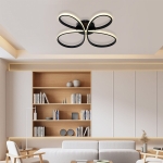 LED плафон Vivalux BUTTERFLY-C със CCT смяна на цветната температура - 37 W / ЧЕРЕН