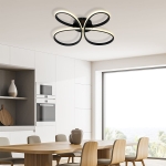 LED плафон Vivalux BUTTERFLY-C със CCT смяна на цветната температура - 37 W / ЧЕРЕН