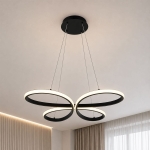 LED полилей Vivalux BUTTERFLY-P със CCT смяна на цветната температура - 37 W / ЧЕРЕН