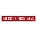 Коледна метална табела Merry Christmas -  51 × 9 см