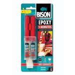 Прозрачно двукомпонентно лепило BISON Epoxy 5 minutes - 24 мл
