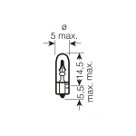 Автомобилна крушка T5 Osram 2721 - 12 V / W1,2W