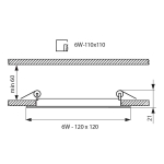 Квадратен LED панел VIVALUX GRID - 4 000 К / 6 W