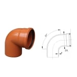 PVC Коляно ∅110 - 87°