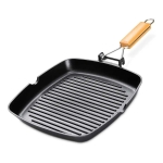 Алуминиев грил тиган BRIO Grill със сгъваема дръжка - 26 × 26 см