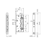 Брава за пожароустойчива и антипаник врата Intesa ISEO 21411