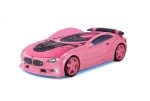 Светещо 3D легло - кола розово BMW Neo + матрак