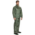 Полиестерен влагозащитен костюм с PVC покритие CARINA 40202003 - ЗЕЛЕН