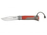 Туристически нож със свирка 08 OUTDOOR Opinel Туристически нож със свирка 08 OUTDOOR Opinel - Earth-Red