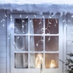 Коледна LED светеща завеса  - студено бяла светлина