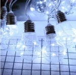 Коледни LED лампички Крушки за вътрешна употреба - студено бяла светлина