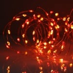 LED Каскада 200 броя лампички " Купър "  - червена светлина