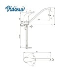 Стоящ смесител за кухня Vidima ORION L2 B90993 AA / B5195 AA