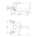 Стенен смесител за кухня Ideal Standart ALPHA BC661 AA