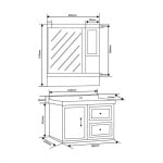 Комплект мебели за баня PVC 231-80 Forma Vita