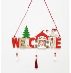 Дървена украса за врата Welcome