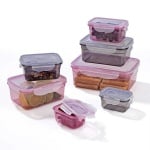 Комплект пластмасови кутии за съхранение на храна GOURMETmaxx с клик капаци