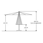 Градински чадър без стойка - 270 см