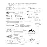 Комплект гедоре ½ ¼ 100 части Neo Tools