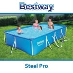 Сглобяем правоъгълен басейн с филтърна помпа BESTWAY Steel Pro - 400 х 81 х 211 см