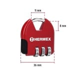 Катинар за багаж с шифър HERMEX Truper - 36 мм