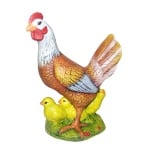 Градинска декоративна фигура - Кокошка с пиленца