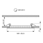 Кръгъл LED панел VIVALUX Este БЯЛ - 6 400 K / 18 W