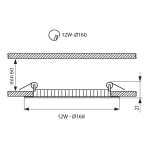 Кръгъл LED панел VIVALUX Este БЯЛ - 6 400 K / 12 W