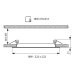 Квадратен LED панел VIVALUX GRID - 6 000 К / 18 W
