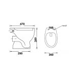 Тоалетна чиния със задно оттичане Forma Vita 2003