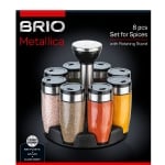 Комплект буркани за подправки на стойка BRIO 8 броя