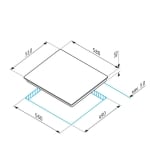 Стъклокерамичен плот PYRAMIS 58HL 536 WHITE