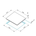 Стъклокерамичен плот PYRAMIS 58HL 4006 3+1